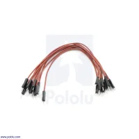 חוט גישור איכותי - זכר/זכר 15 ס"מ - חבילה של 10 חומים