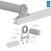 חיבור ל-X-Rail - ישר, חבילה של 2