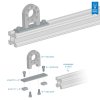 חיבור ל-X-Rail - ישר, חבילה של 2