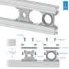 חיבור ל-X-Rail - ישר, חבילה של 2