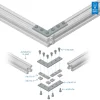 חיבור ל-X-Rail - צורת L, חבילה של 2
