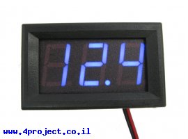 תמונה של מוצר מד מתח 0-30VDC - תצוגה כחולה