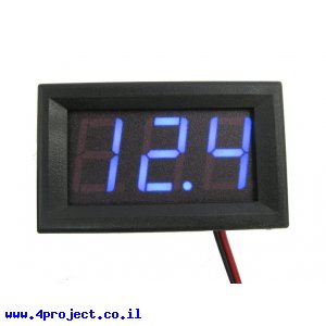 מד מתח 0-30VDC - תצוגה כחולה