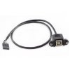 כבל USB להתקנה על פנל - USB-B למחבר שורה - 30 ס"מ