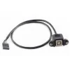 כבל USB להתקנה על פנל - USB-B למחבר שורה - 30 ס"מ