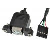 כבל USB להתקנה על פנל - USB-B למחבר שורה - 30 ס"מ
