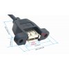כבל USB להתקנה על פנל - USB-A נקבה ל-USB-A זכר - 30 ס"מ