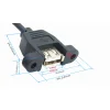 כבל USB להתקנה על פנל - USB-A נקבה ל-USB-A זכר - 30 ס"מ