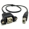 כבל USB להתקנה על פנל - USB-B נקבה ל-USB-B זכר - 30 ס"מ