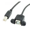 כבל USB להתקנה על פנל - USB-B נקבה ל-USB-B זכר - 30 ס"מ