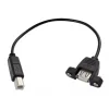 כבל USB להתקנה על פנל - USB-A נקבה ל-USB-B זכר - 30 ס"מ