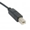 כבל USB להתקנה על פנל - USB-A נקבה ל-USB-B זכר - 30 ס"מ