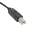 כבל USB להתקנה על פנל - USB-A נקבה ל-USB-B זכר - 30 ס"מ