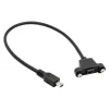 כבל USB להתקנה על פנל - miniB נקבה ל-miniB זכר - 30 ס"מ
