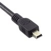 כבל USB להתקנה על פנל - miniB נקבה ל-miniB זכר - 30 ס"מ