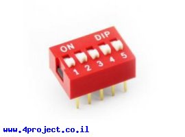 תמונה של מוצר מפסק DIP עם 5 מצבים