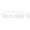 פרופיל אלומיניום 4x12 מ"מ - אורך 220 מ"מ - דגם L5