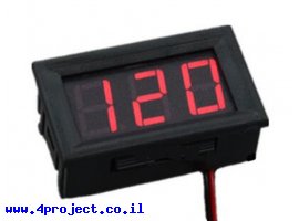 תמונה של מוצר מד זרם 0-10A - תצוגה אדומה