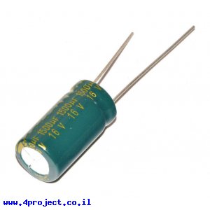 קבל אלקטרוליטי 1500 מיקרו 16 וולט