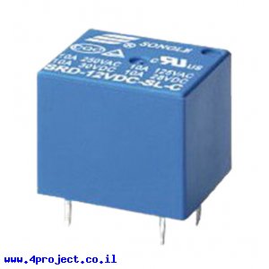 ממסר SPDT אטום, 10A@250VAC/30VDC - סליל 12V