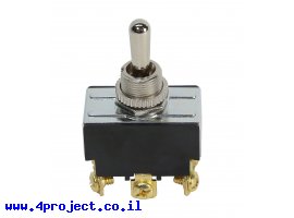 תמונה של מוצר מפסק מיתוג DPDT קפיצי - 250V/10A - ON/OFF/ON