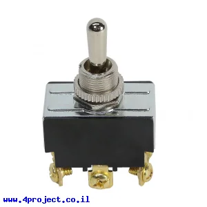 מפסק מיתוג DPDT קפיצי - 250V/10A - ON/OFF/ON