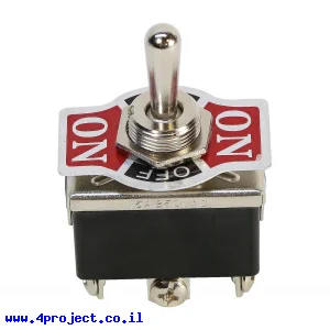 מפסק מיתוג DPDT - 250V/15A - ON/OFF/ON