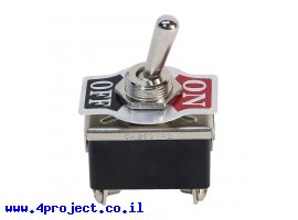 תמונה של מוצר מפסק מיתוג ON/OFF - DPST - 250V/10A