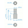 ספייסר 0.675" לגלגלי V-Wheel - חבילה של 4