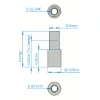ספייסר 0.675" לגלגלי V-Wheel - חבילה של 4