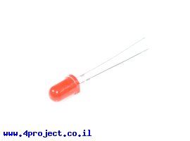 תמונה של מוצר לד מהבהב 5 מ"מ בסיסי - אדום