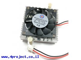 תמונה של מוצר מאוורר 40x40x10 מ"מ עם גוף קירור - 12V