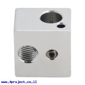 רכיב אלומיניום - בלוק לגוף חימום קרמי - 16x16x12 מ"מ