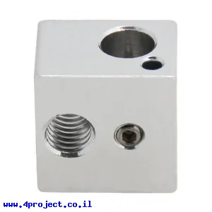 רכיב אלומיניום - בלוק לגוף חימום קרמי - 16x16x12 מ"מ