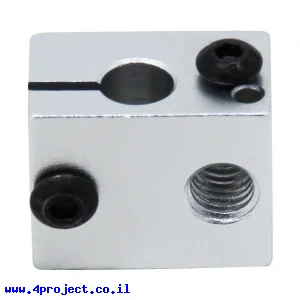 רכיב אלומיניום - בלוק לגוף חימום קרמי - 20x16x12 מ"מ