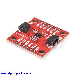 IMU בעל 6 דרגות חופש על בסיס LSM6DSO - חיבור Qwiic