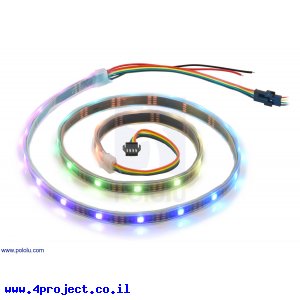 רצועת לדים Addressable RGB - אורך 1 מטר, 30 לדים (SK9822)