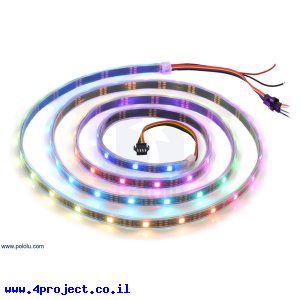 רצועת לדים Addressable RGB - אורך 2 מטר, 60 לדים (SK9822)