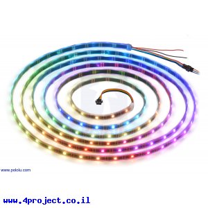 רצועת לדים Addressable RGB - אורך 5 מטר, 150 לדים (SK9822)