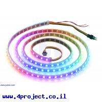 רצועת לדים Addressable RGB - אורך 2 מטר, 120 לדים (SK9822)