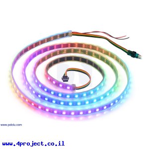 רצועת לדים Addressable RGB - אורך 2 מטר, 120 לדים (SK9822)