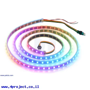 רצועת לדים Addressable RGB - אורך 2 מטר, 120 לדים (SK9822)