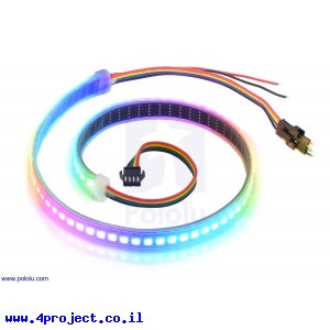 רצועת לדים Addressable RGB - אורך 0.5 מטר, 72 לדים (SK9822)