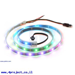 רצועת לדים Addressable RGB - אורך 1 מטר, 30 לדים (SK6812)