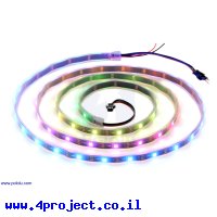 רצועת לדים Addressable RGB - אורך 2 מטר, 60 לדים (SK6812)