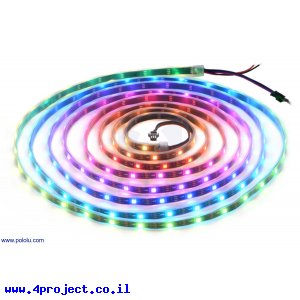רצועת לדים Addressable RGB - אורך 5 מטר, 150 לדים (SK6812)