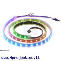 רצועת לדים Addressable RGB - אורך 1 מטר, 60 לדים (SK6812)