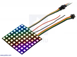 תמונה של מוצר מטריצת לדים Addressable RGB 8x8 - מרחק 10 מ"מ (SK9822)