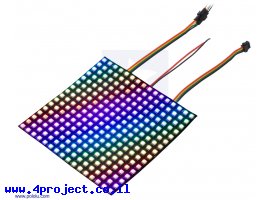 תמונה של מוצר מטריצת לדים Addressable RGB 16x16 - מרחק 10 מ"מ (SK9822)