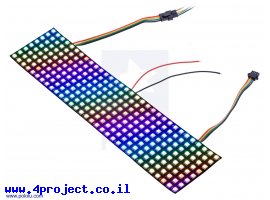 תמונה של מוצר מטריצת לדים Addressable RGB 8x32 - מרחק 10 מ"מ (SK9822)